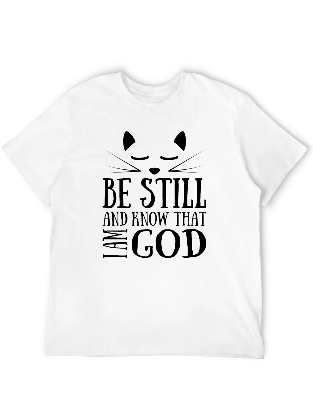 Be Still & Know Cat T-Shirt - Black