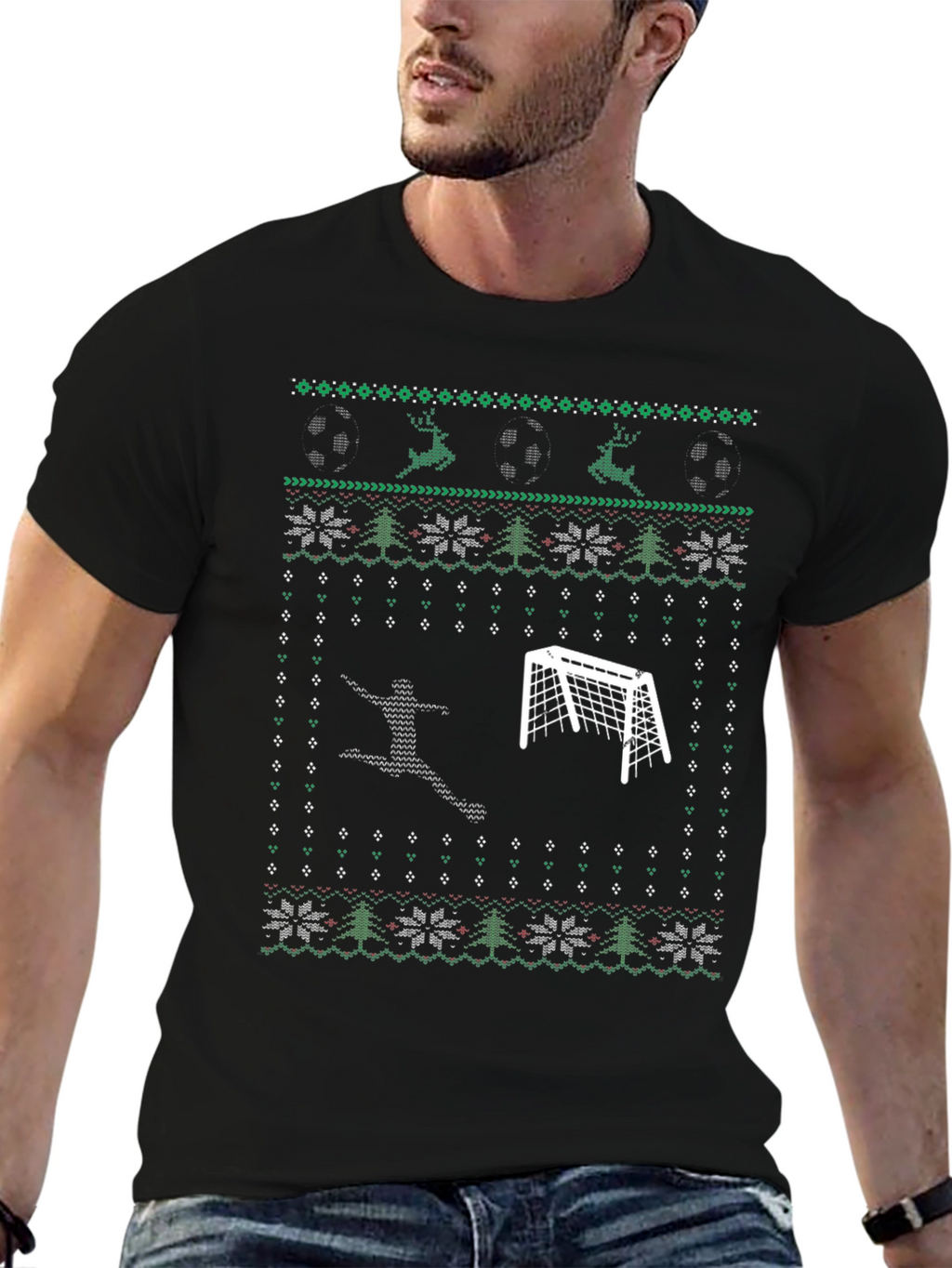 Soccer Ugly Christmas Sweater T-Shirt