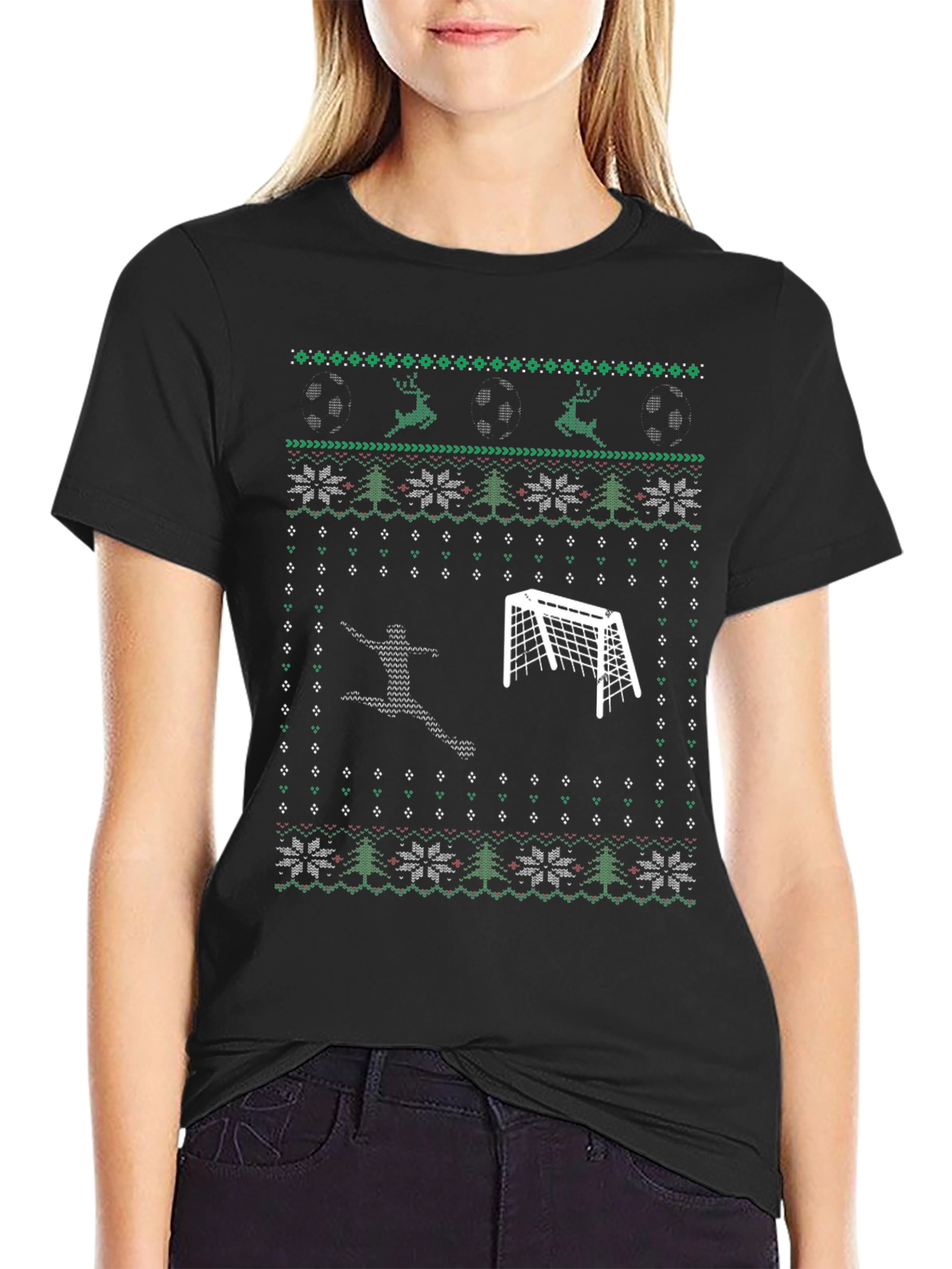 Soccer Ugly Christmas Sweater T-Shirt