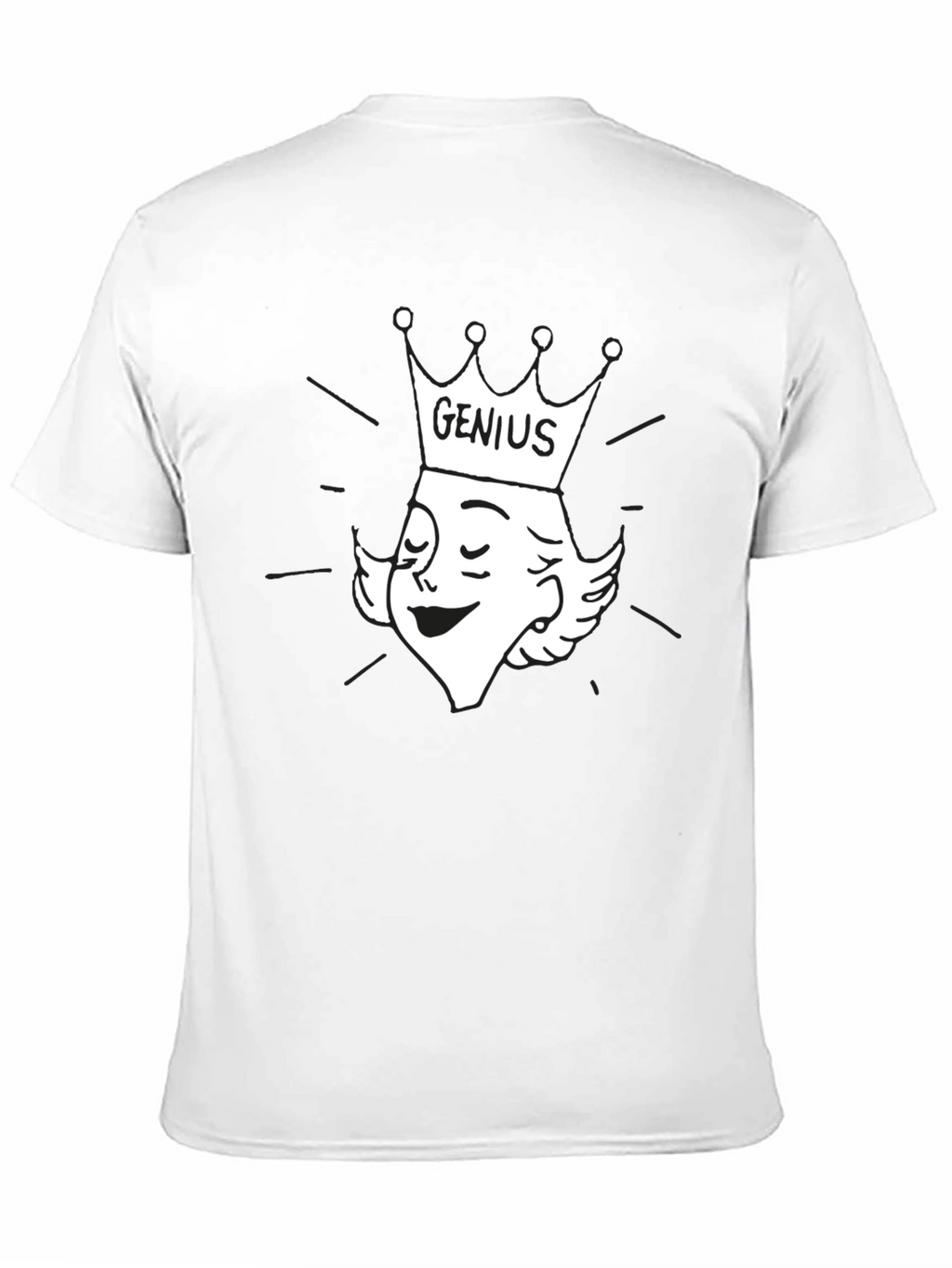 Genius Cartoon Graphic Tee - Black Cotton T-Shirt