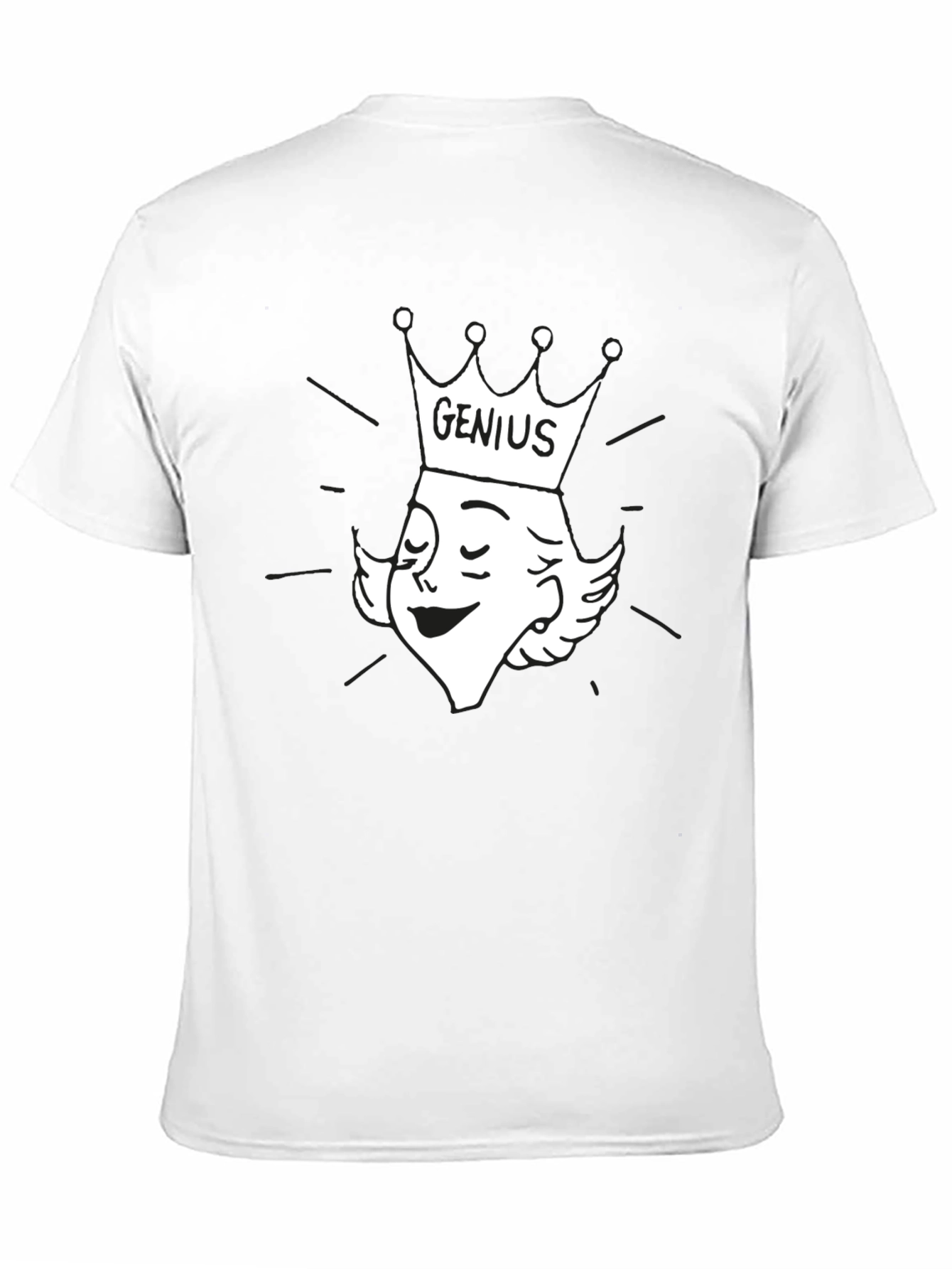 Genius Cartoon Graphic Tee - Black Cotton T-Shirt
