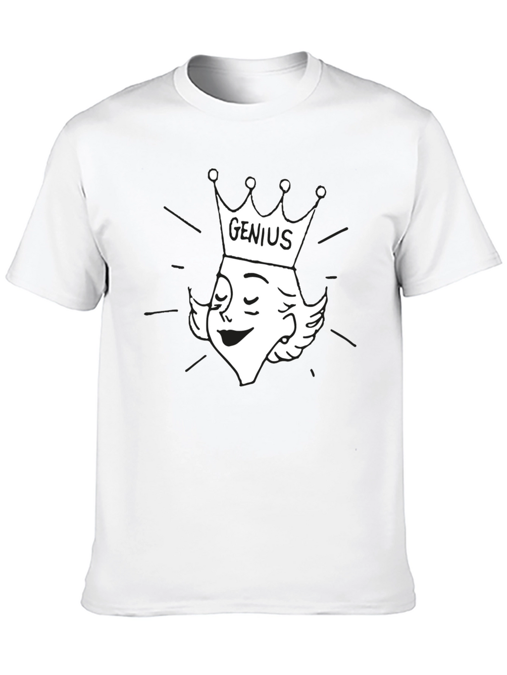 Genius Cartoon Graphic Tee - Black Cotton T-Shirt