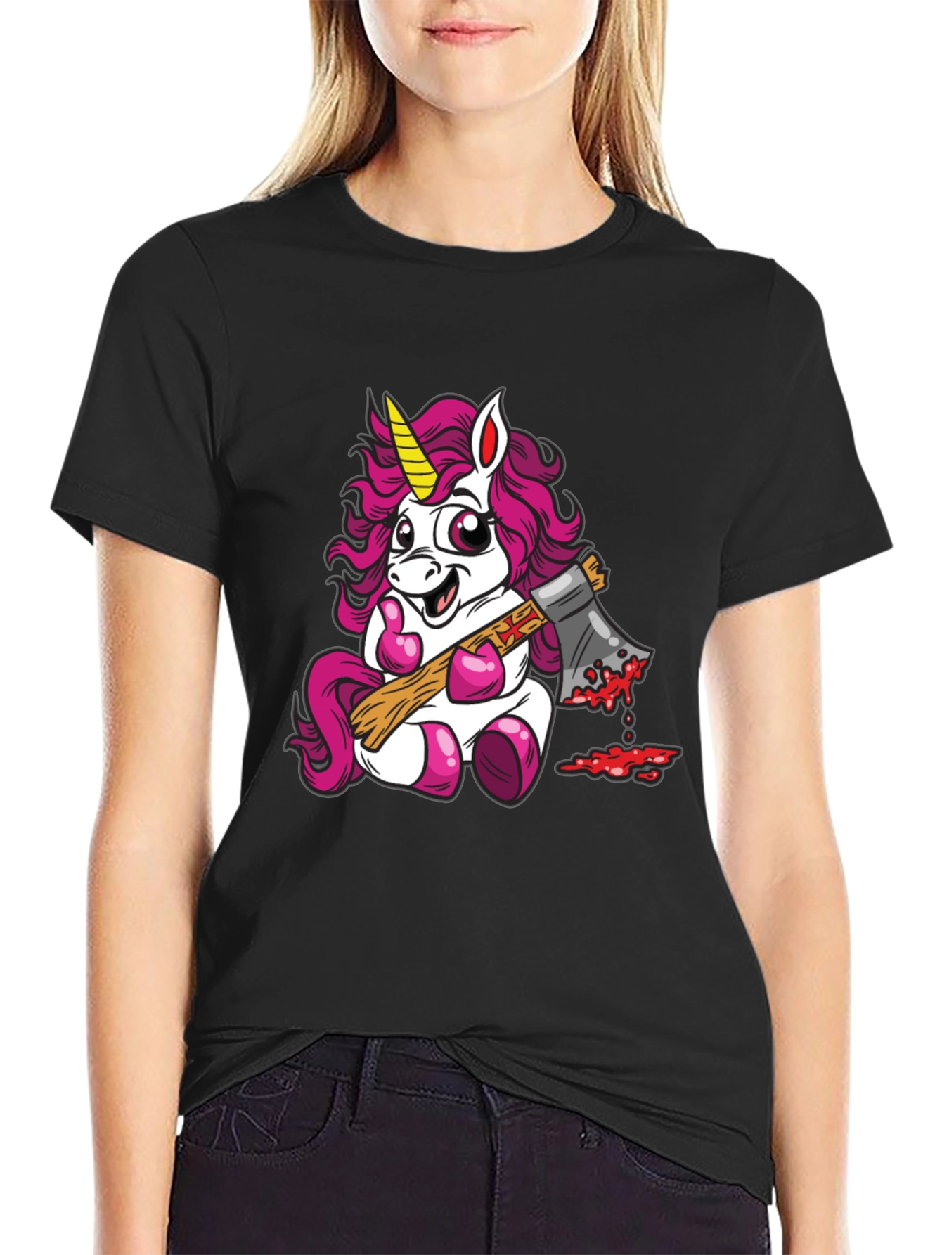 Killer Unicorn Graphic T-Shirt - Creepy Cute Tee