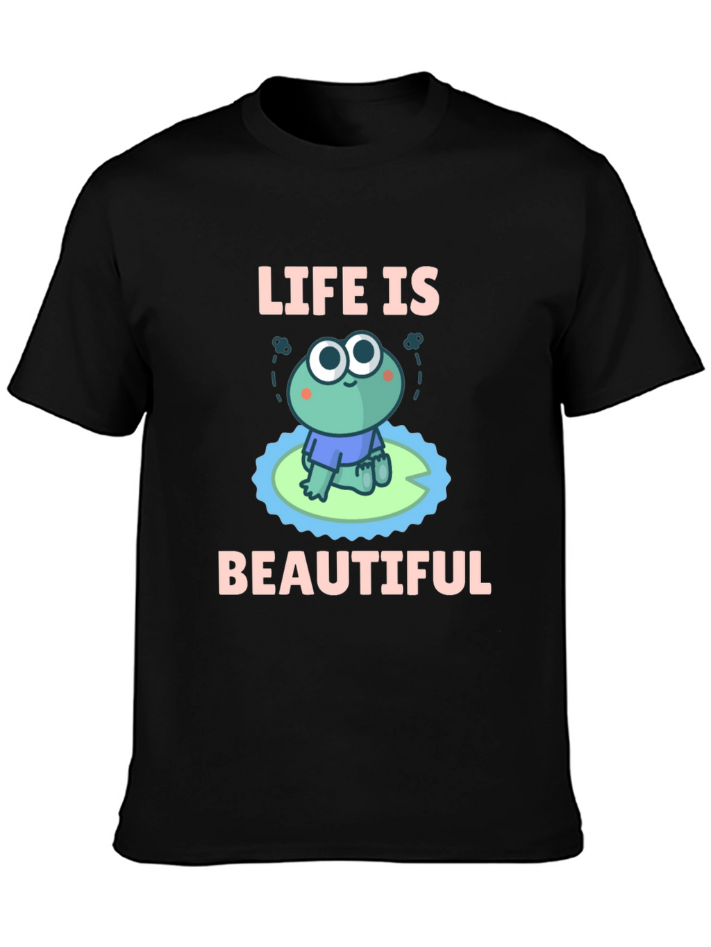 Life Is Beautiful Frog Graphic T-Shirt
