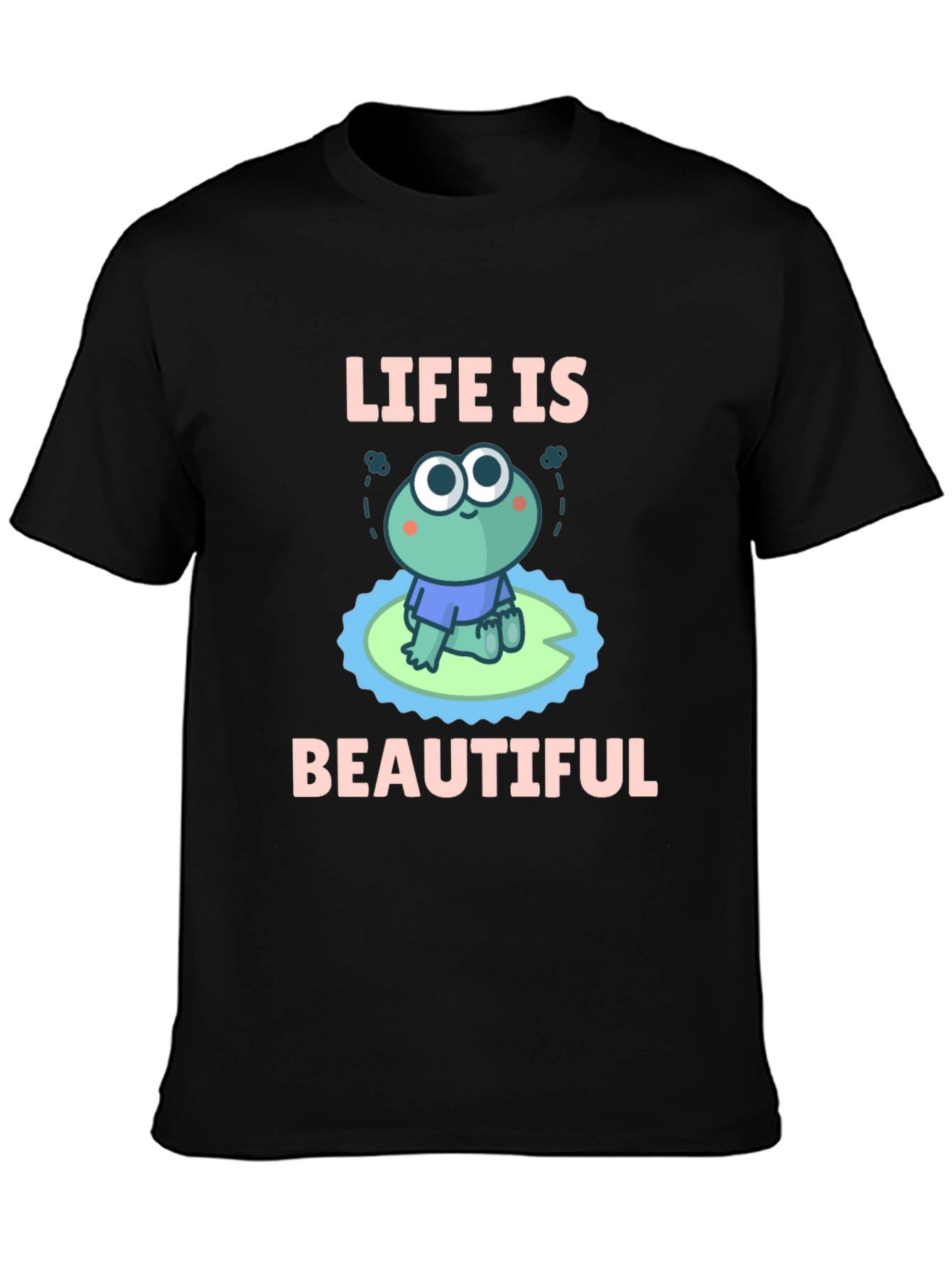 Life Is Beautiful Frog Graphic T-Shirt