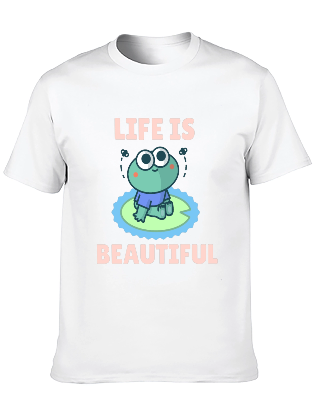 Life Is Beautiful Frog Graphic T-Shirt