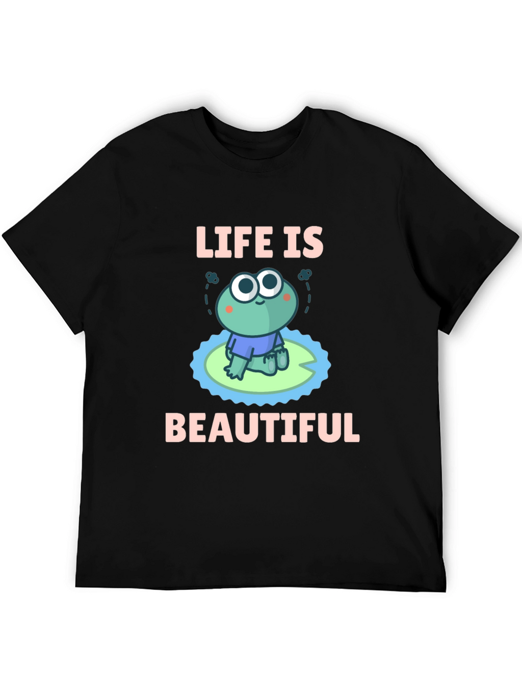 Life Is Beautiful Frog Graphic T-Shirt