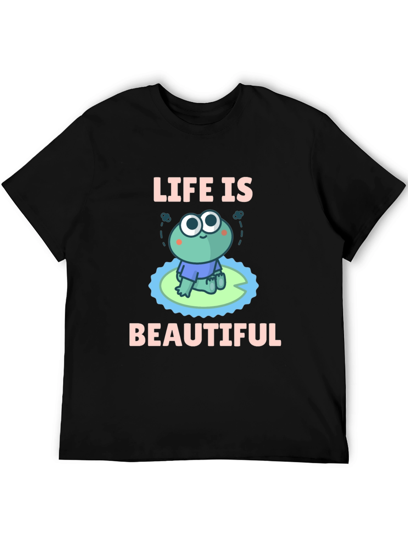 Life Is Beautiful Frog Graphic T-Shirt