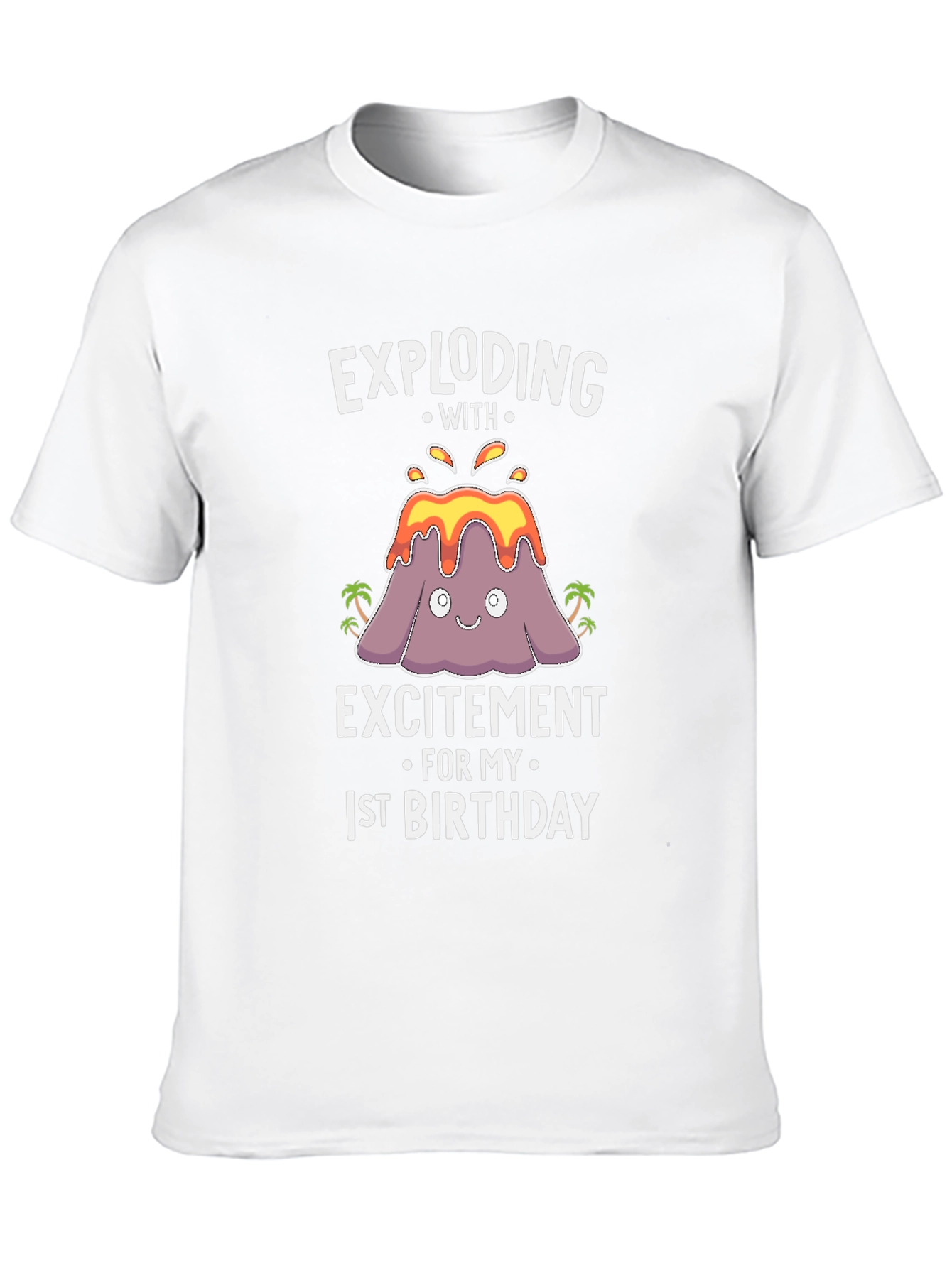 Exploding with Excitement 1st Birthday Volcano T-Shirt
