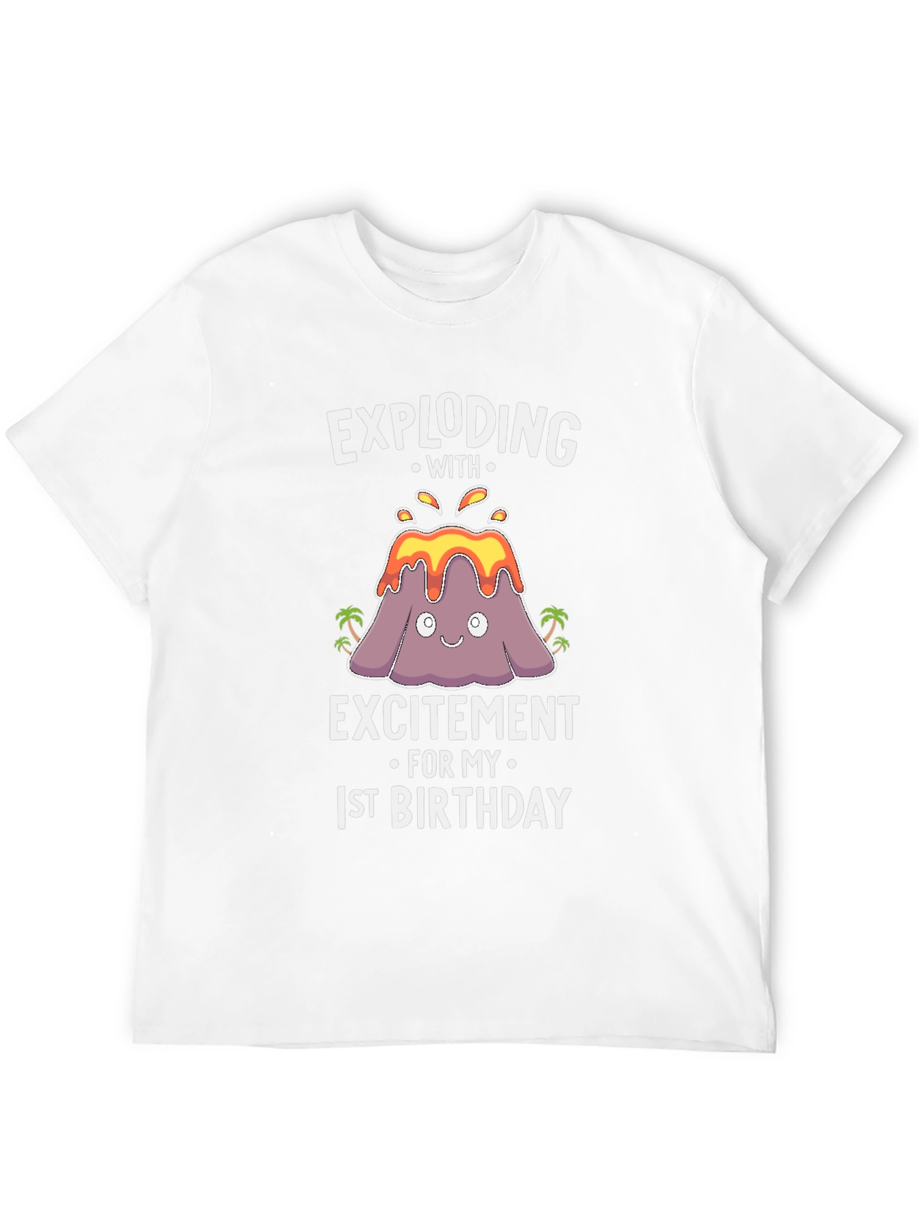 Exploding with Excitement 1st Birthday Volcano T-Shirt