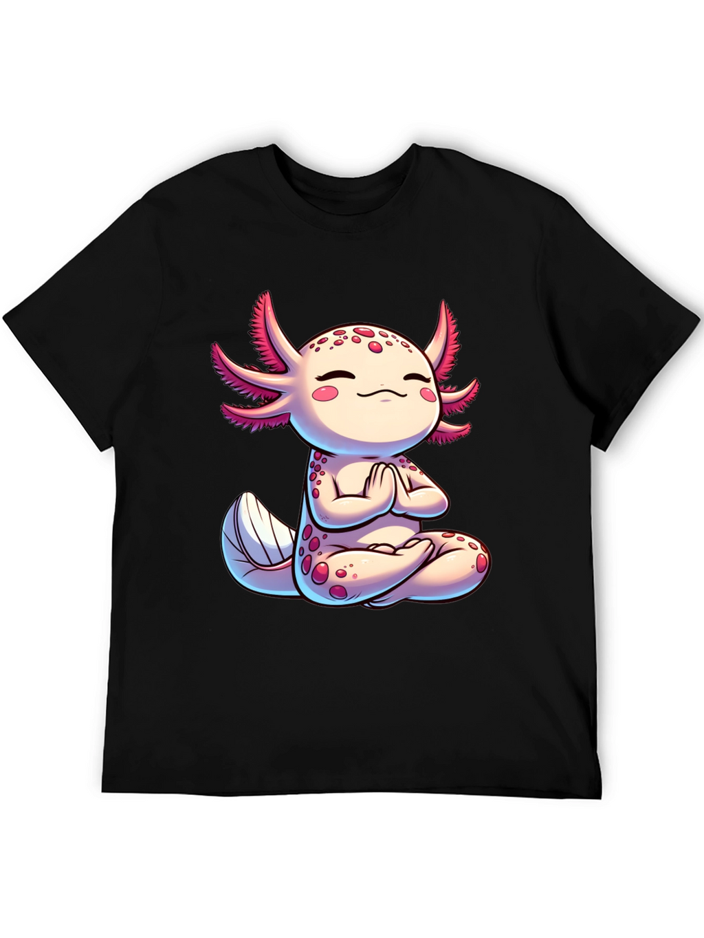 Zen Axolotl T-Shirt - Meditating Cute Amphibian