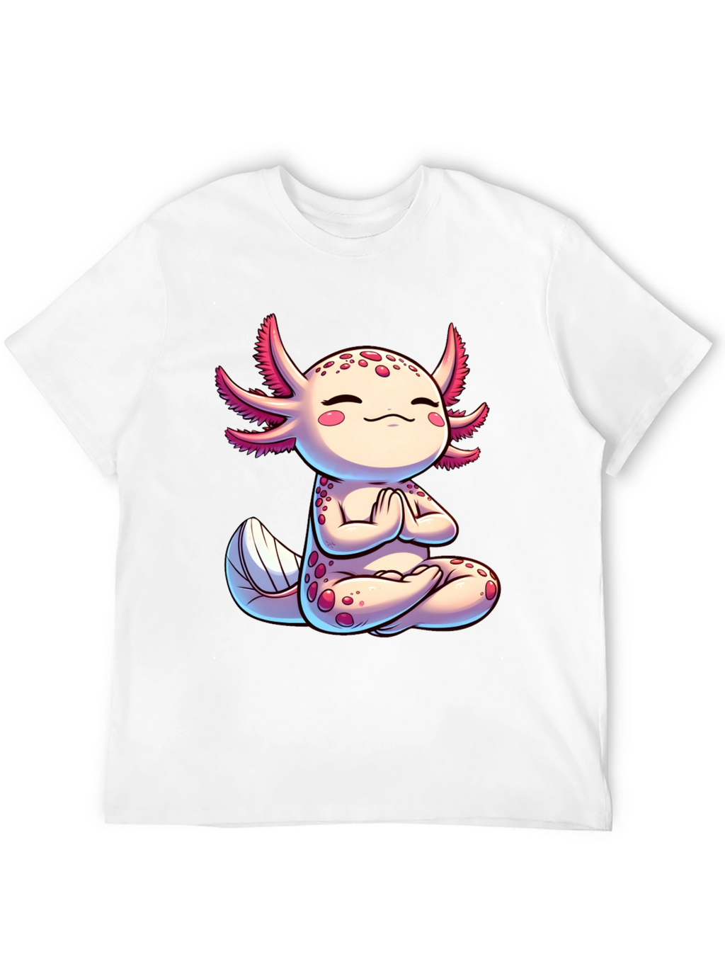 Zen Axolotl T-Shirt - Meditating Cute Amphibian