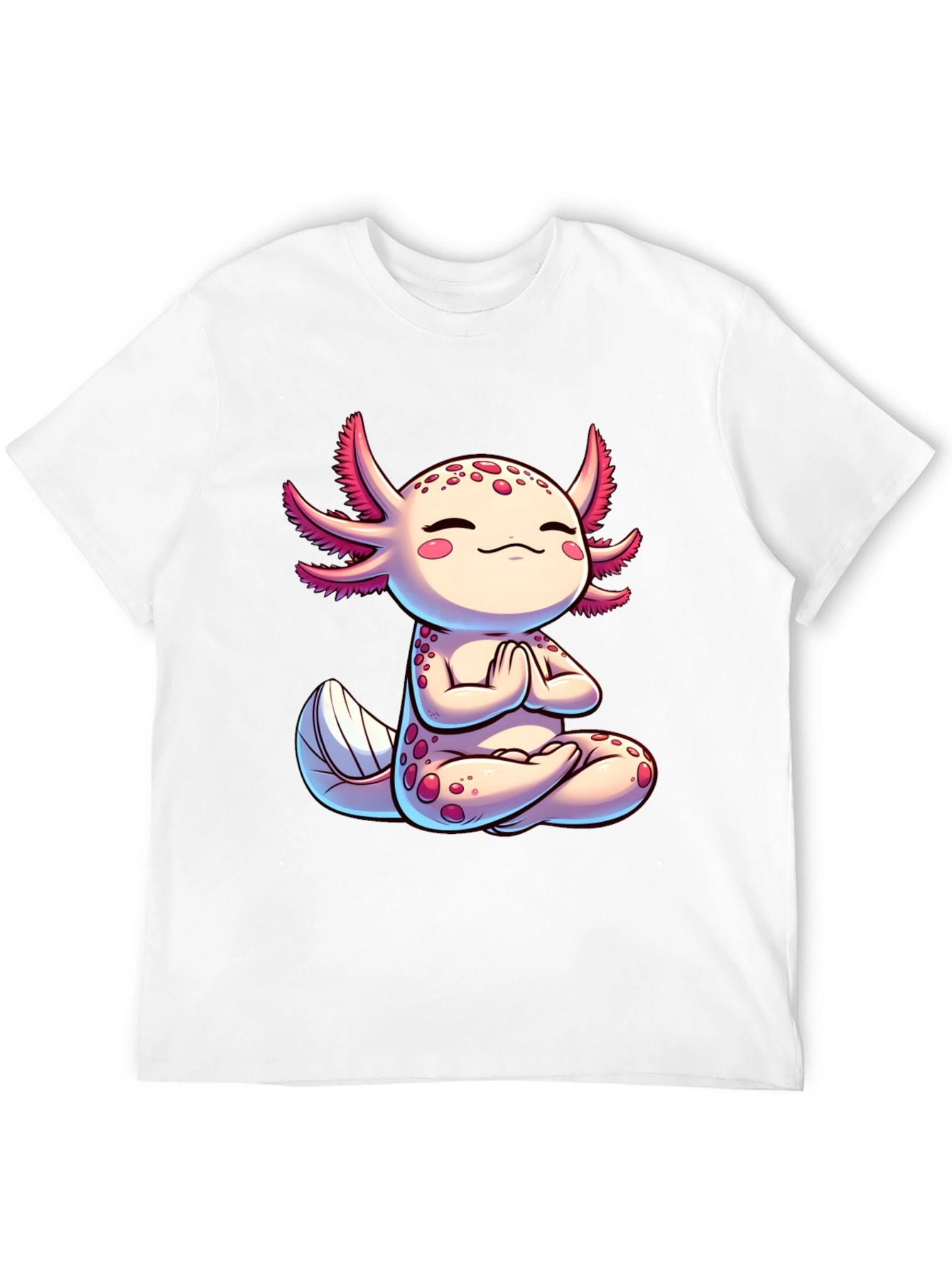 Zen Axolotl T-Shirt - Meditating Cute Amphibian