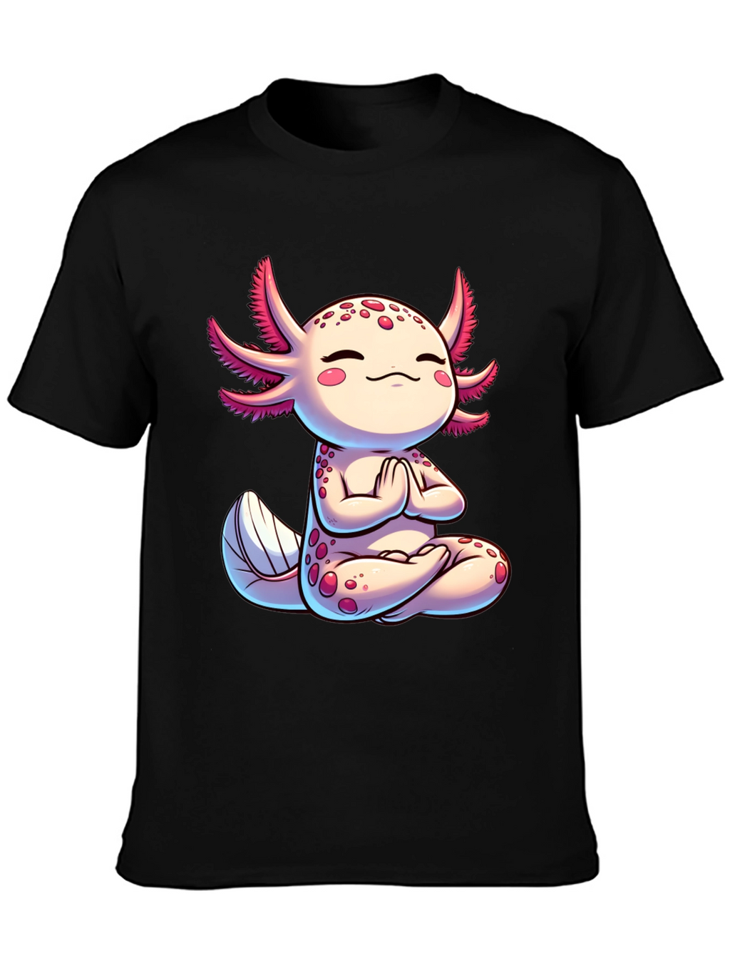 Zen Axolotl T-Shirt - Meditating Cute Amphibian
