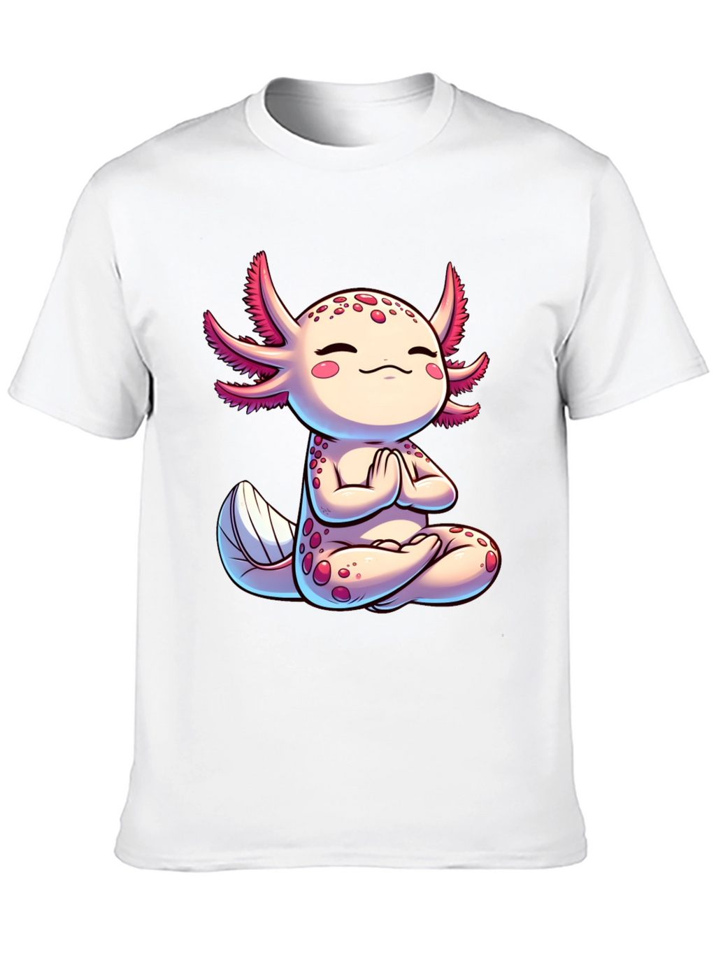 Zen Axolotl T-Shirt - Meditating Cute Amphibian