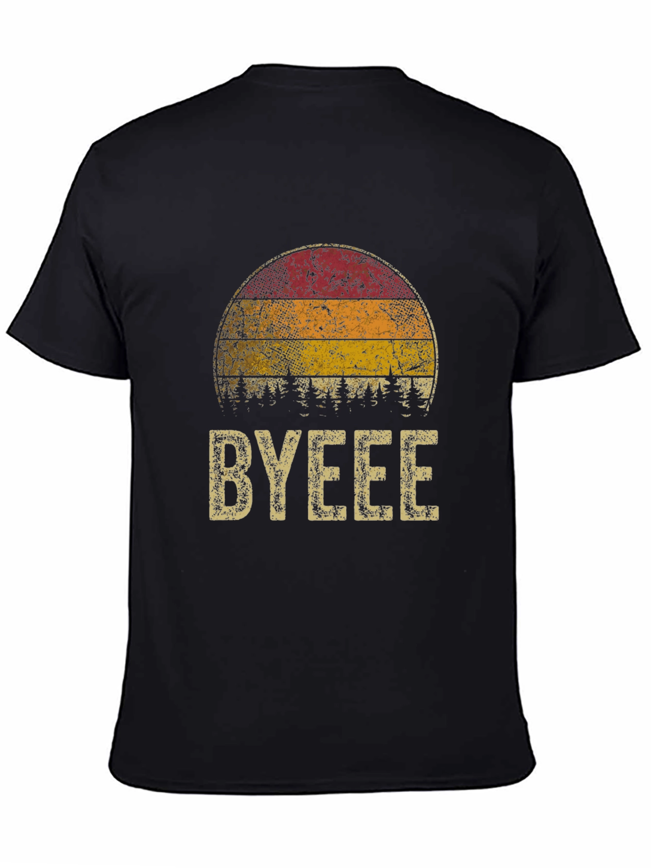 Retro Sunset BYEEE T-Shirt - Cool Graphic Tee