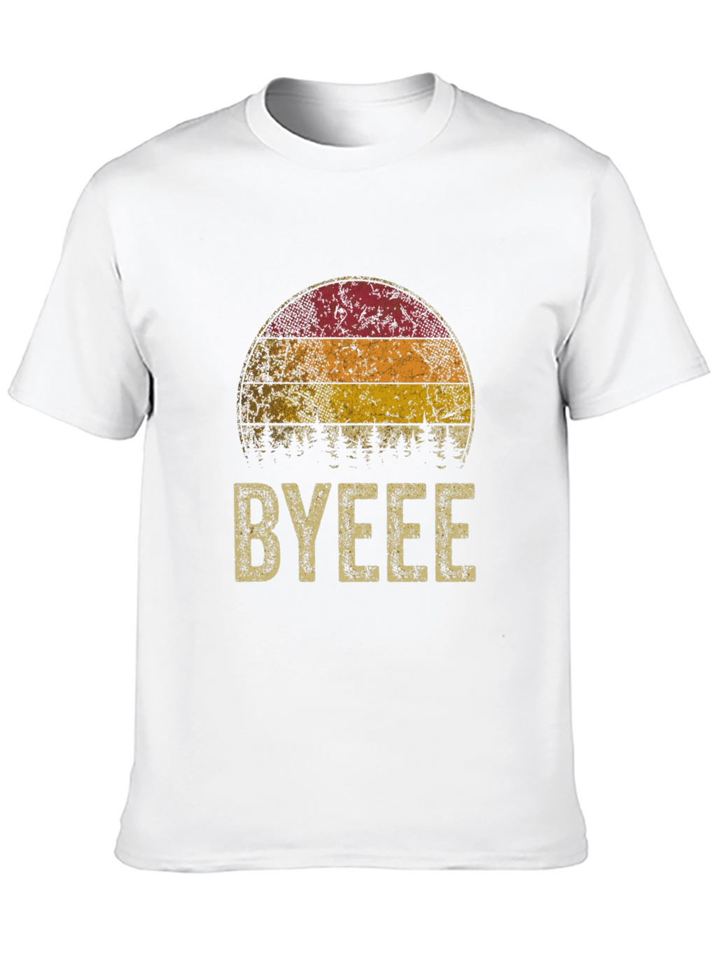 Retro Sunset BYEEE T-Shirt - Cool Graphic Tee
