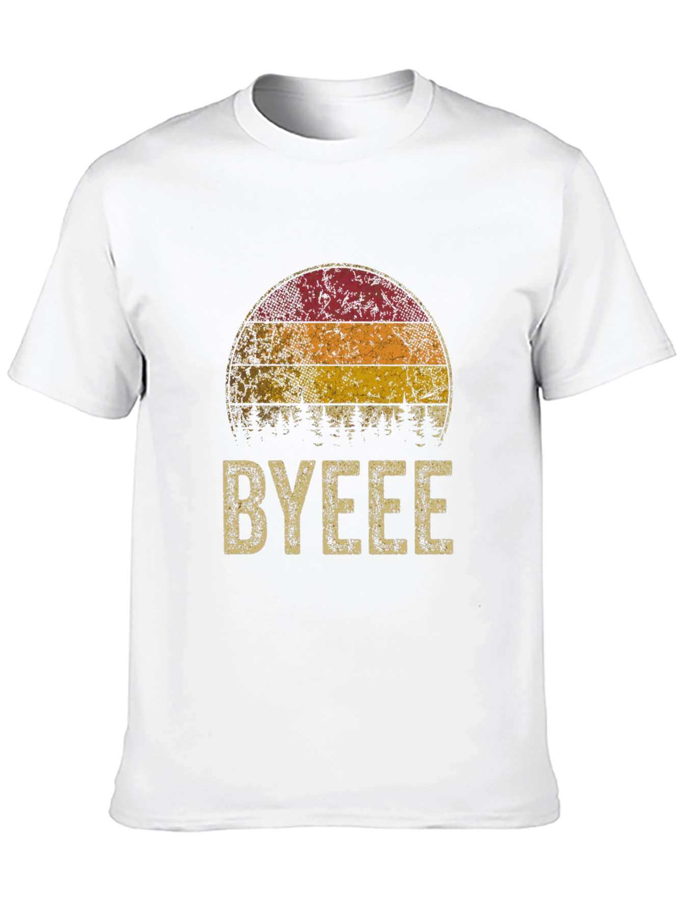 Retro Sunset BYEEE T-Shirt - Cool Graphic Tee
