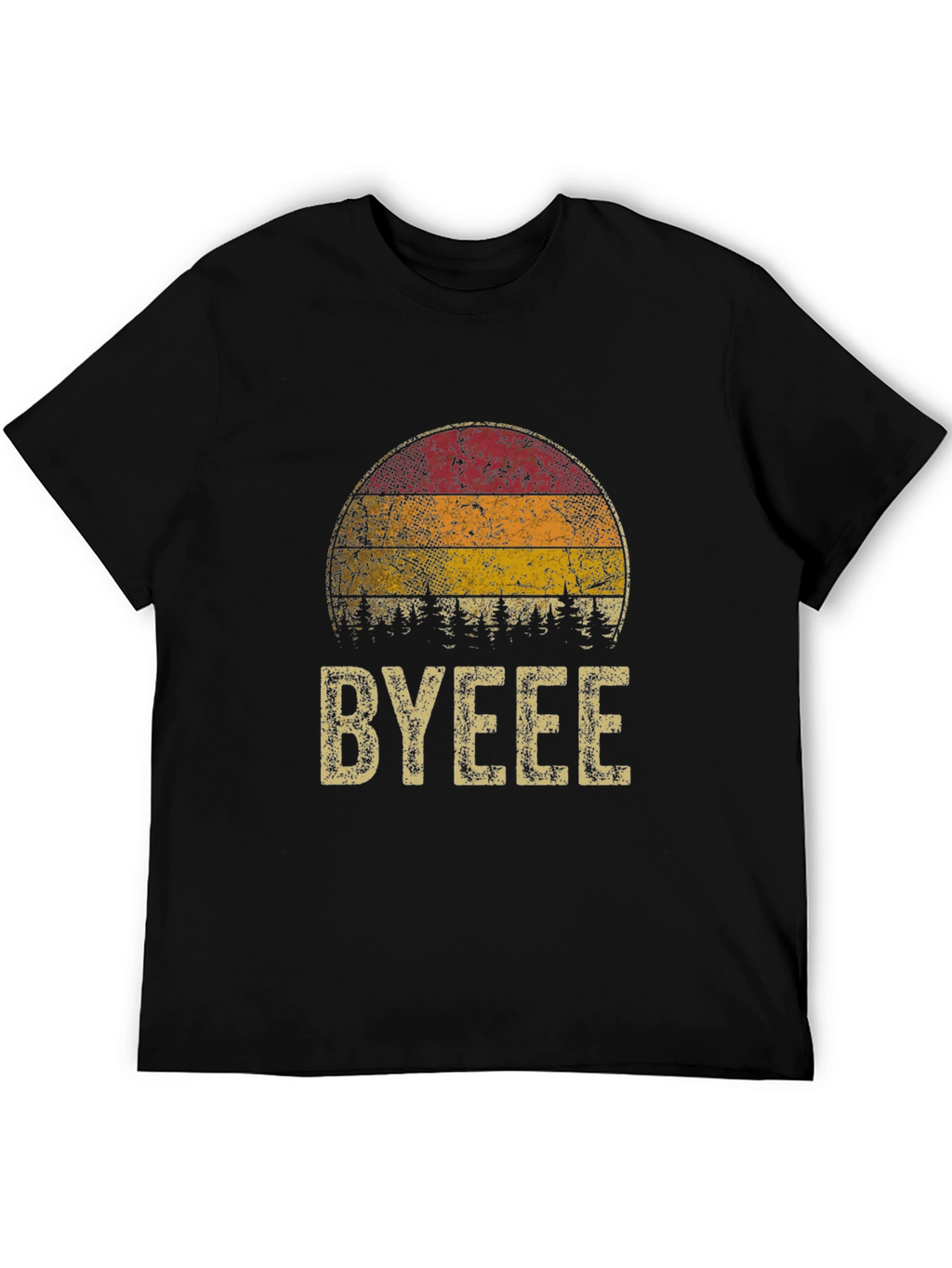 Retro Sunset BYEEE T-Shirt - Cool Graphic Tee