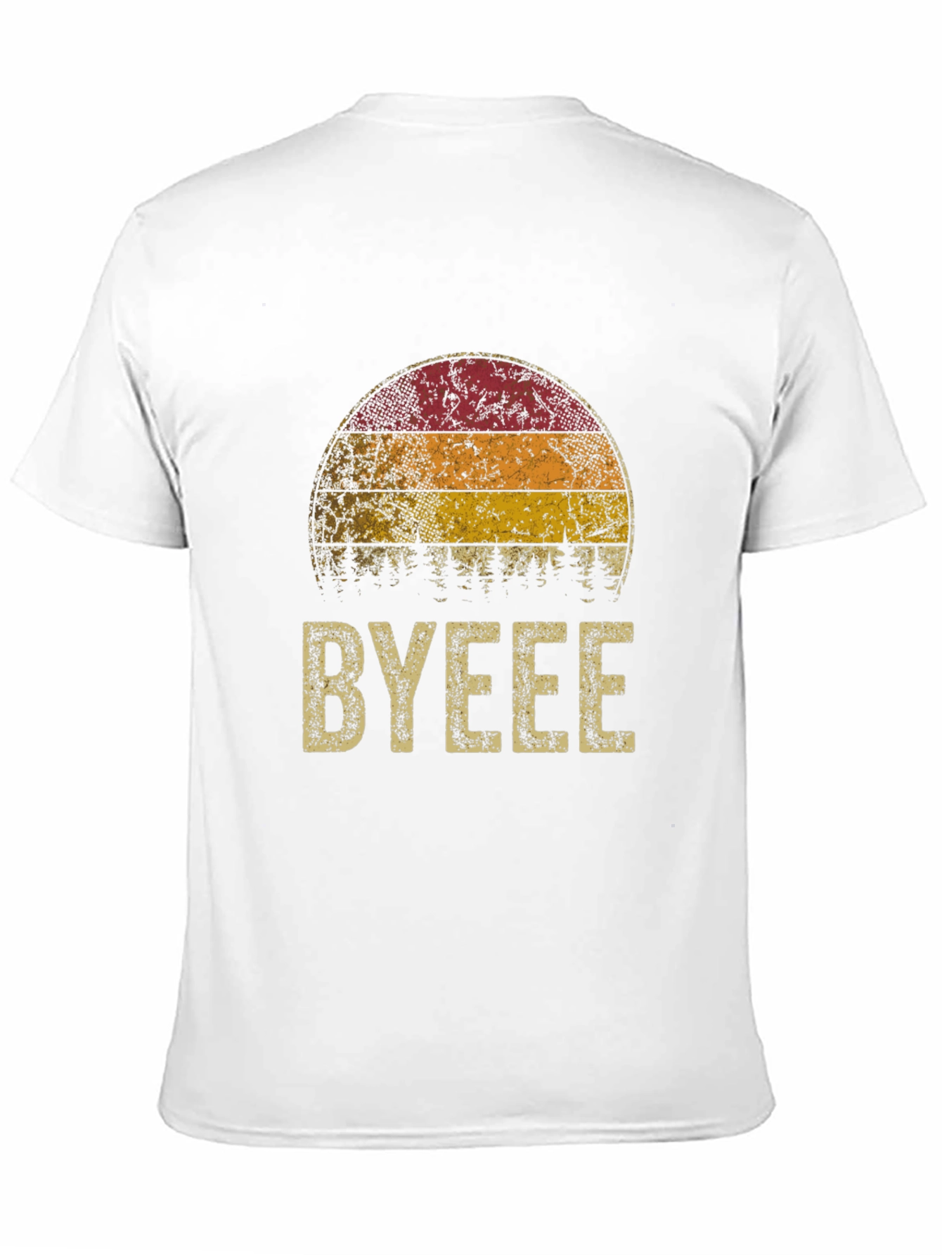 Retro Sunset BYEEE T-Shirt - Cool Graphic Tee
