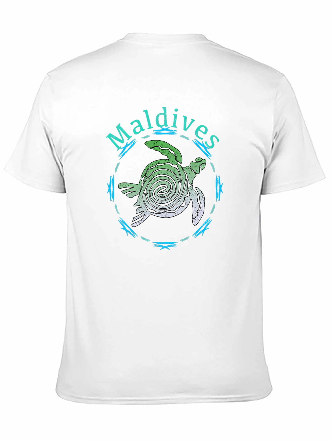 Maldives Sea Turtle Black T-Shirt