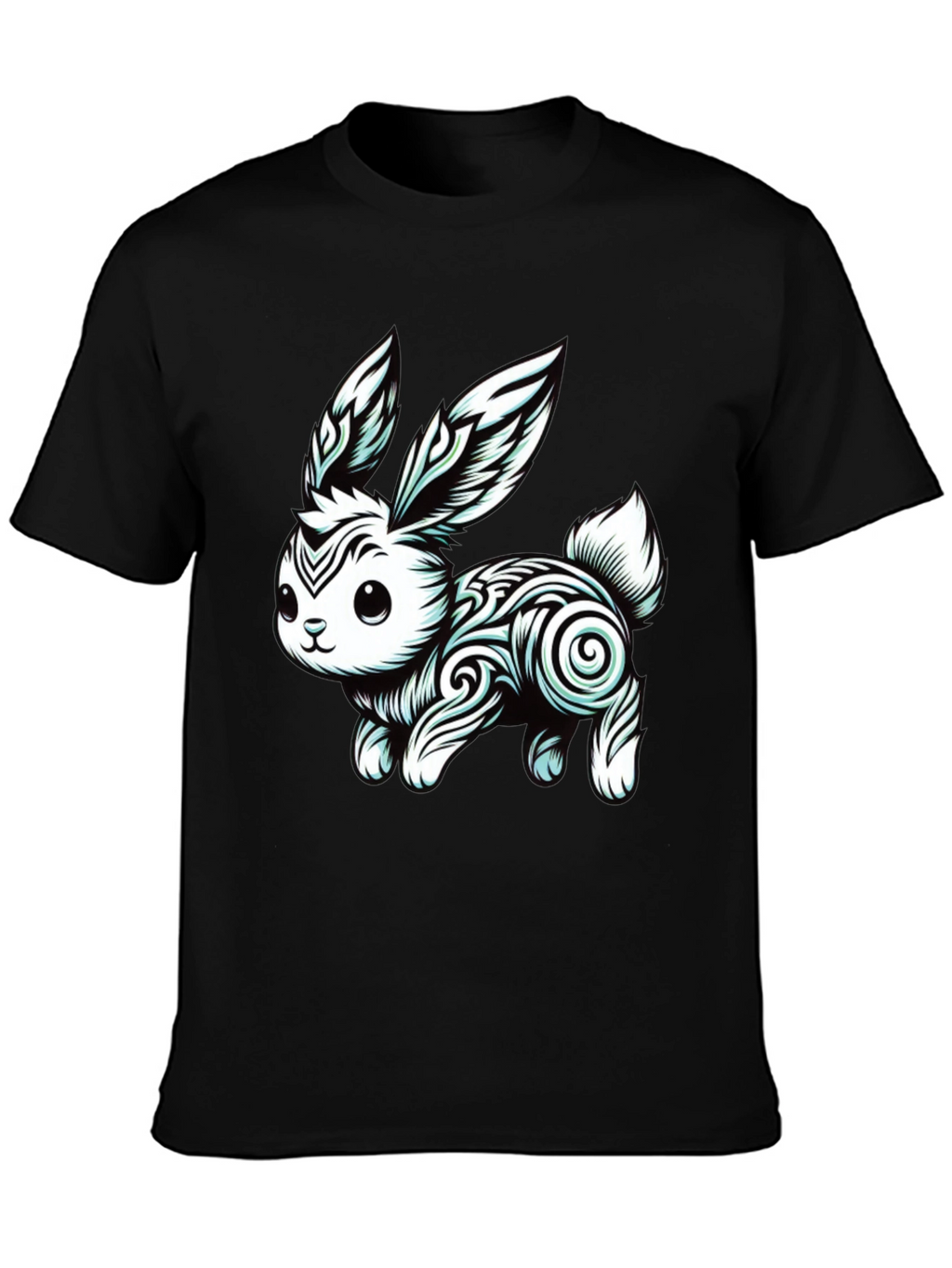 Tribal Rabbit Graphic Tee - Unique Design