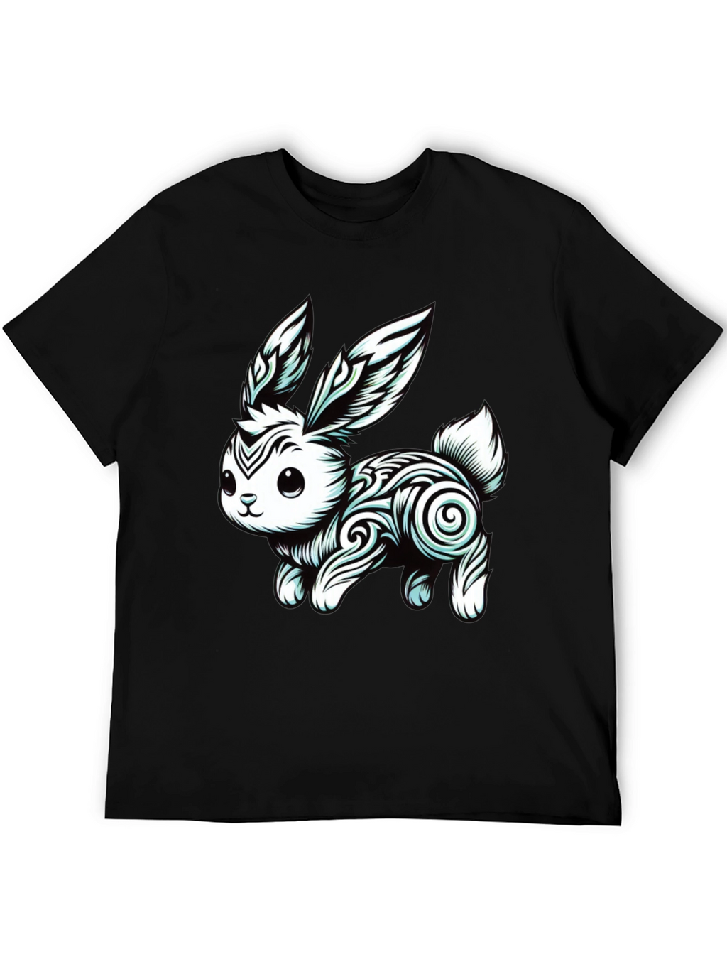 Tribal Rabbit Graphic Tee - Unique Design