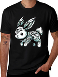 Tribal Rabbit Graphic Tee - Unique Design