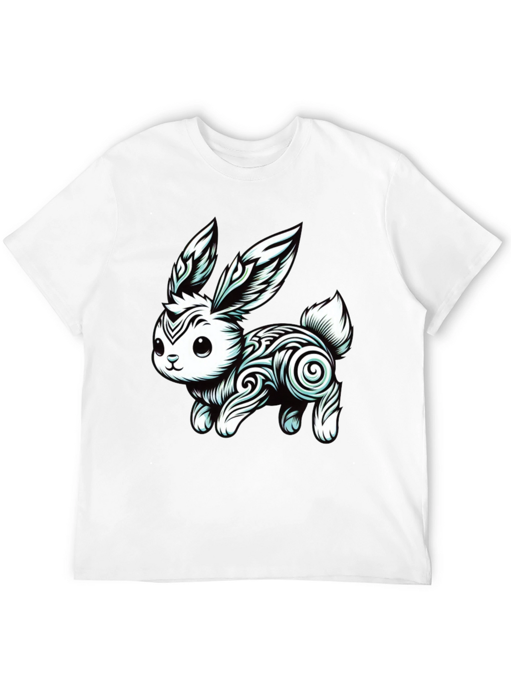 Tribal Rabbit Graphic Tee - Unique Design