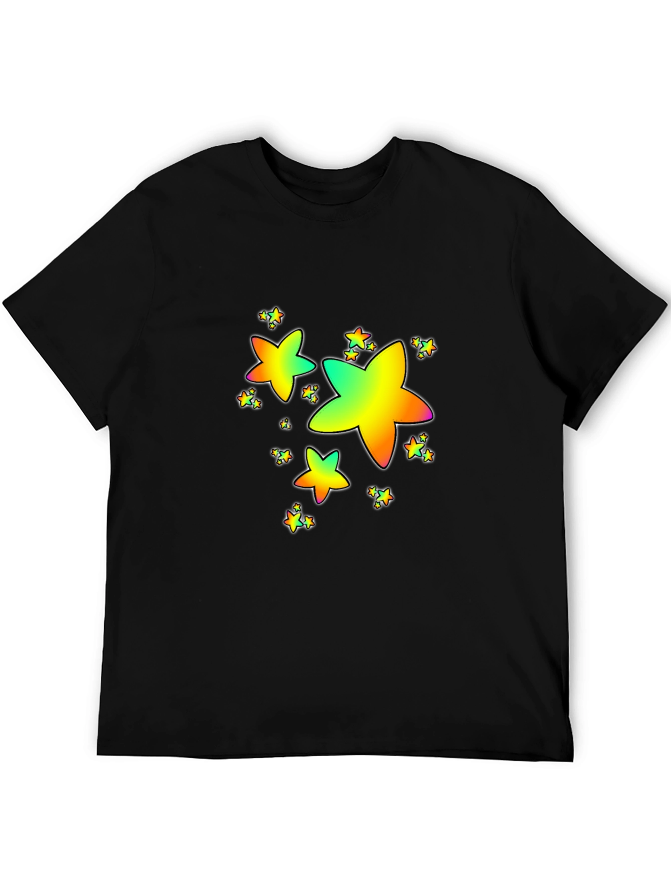 Rainbow Star Graphic Print T-Shirt
