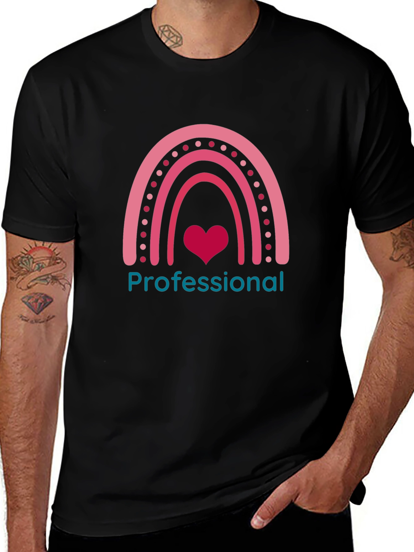 Professional Rainbow Heart Tee
