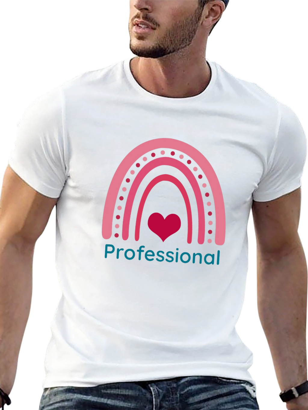 Professional Rainbow Heart Tee
