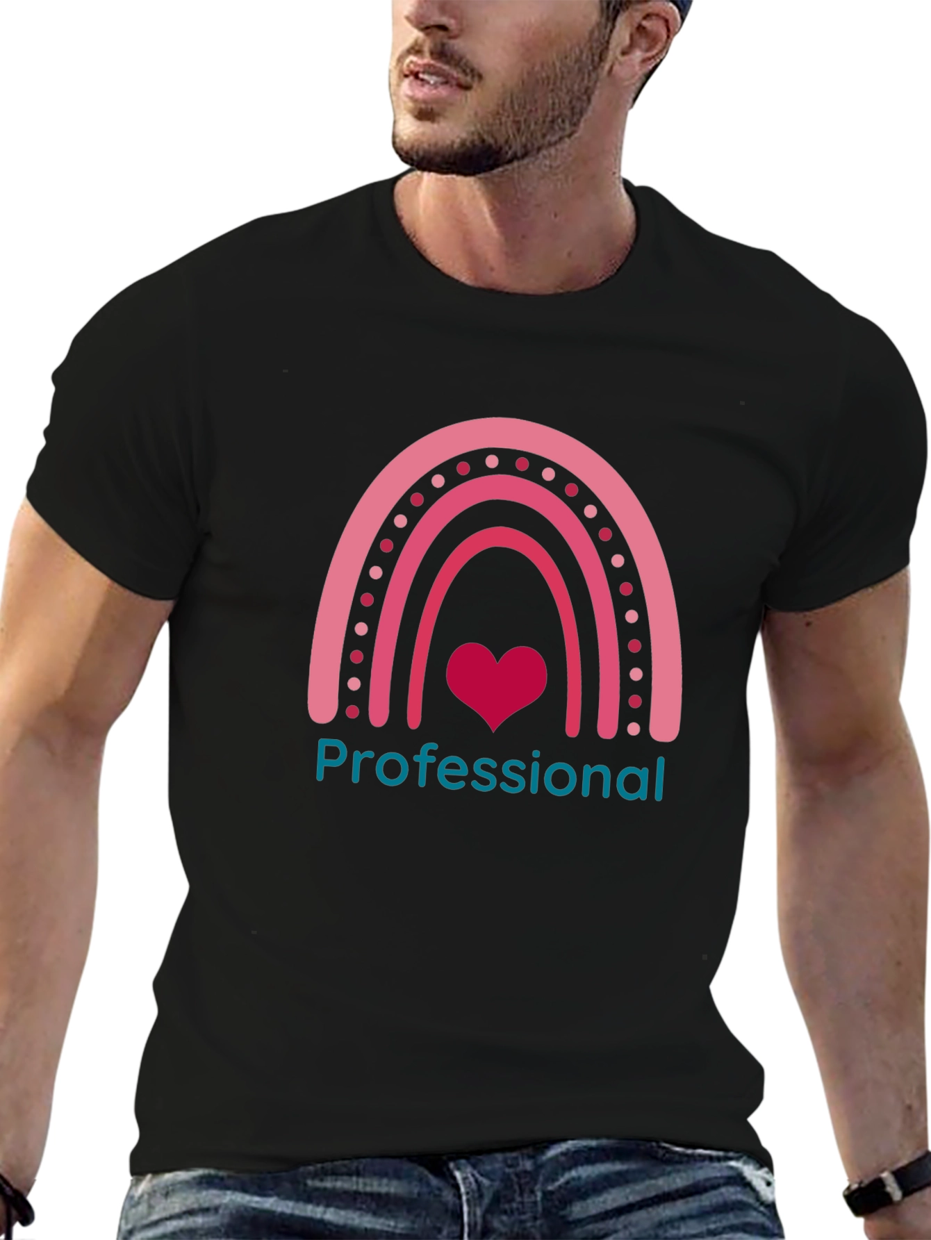 Professional Rainbow Heart Tee