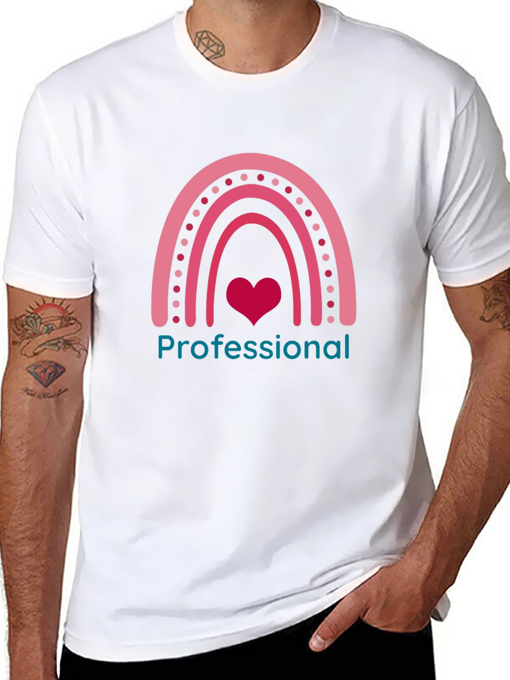 Professional Rainbow Heart Tee