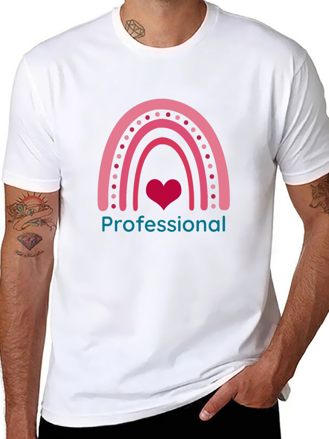 Professional Rainbow Heart Tee