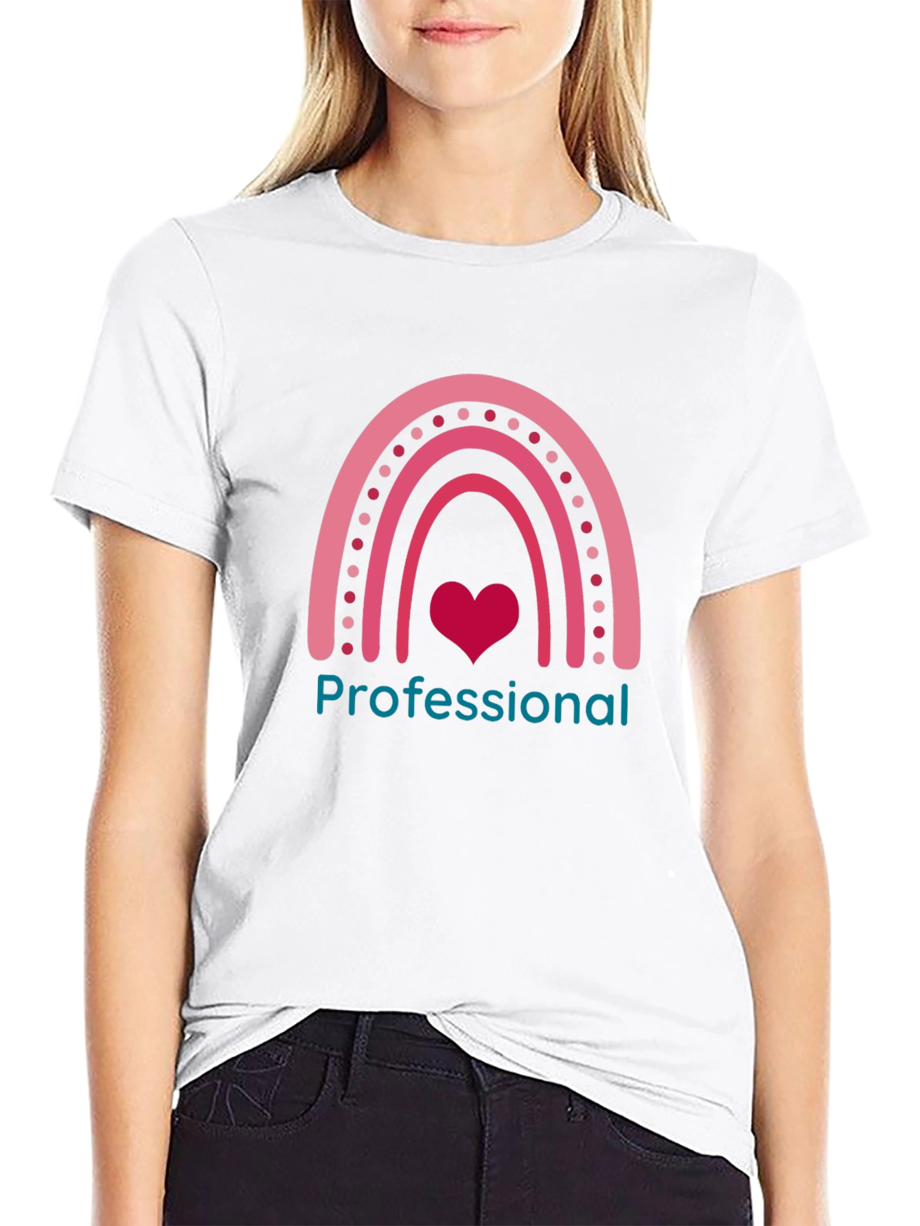 Professional Rainbow Heart Tee