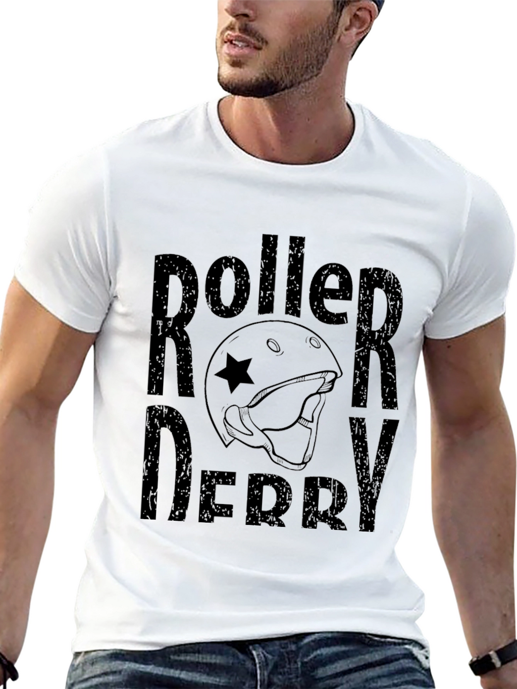 Roller Derby Graphic Tee - Black Cotton T-Shirt