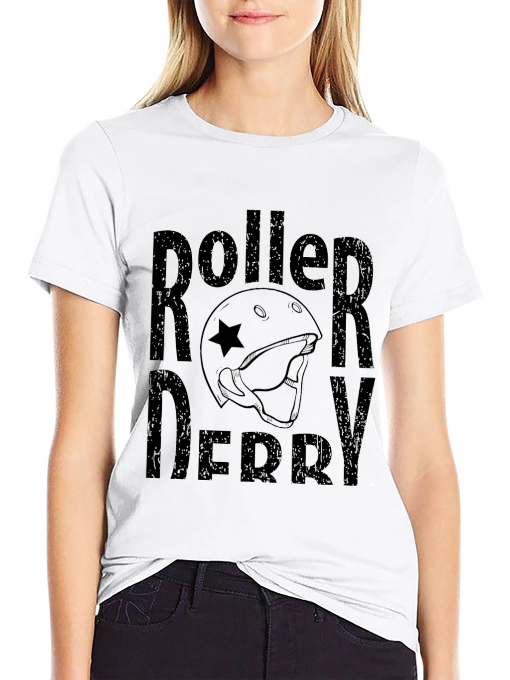 Roller Derby Graphic Tee - Black Cotton T-Shirt