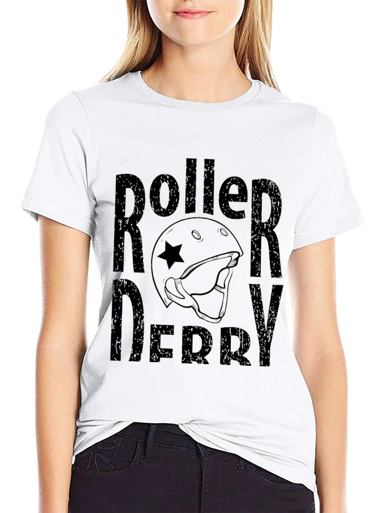 Roller Derby Graphic Tee - Black Cotton T-Shirt