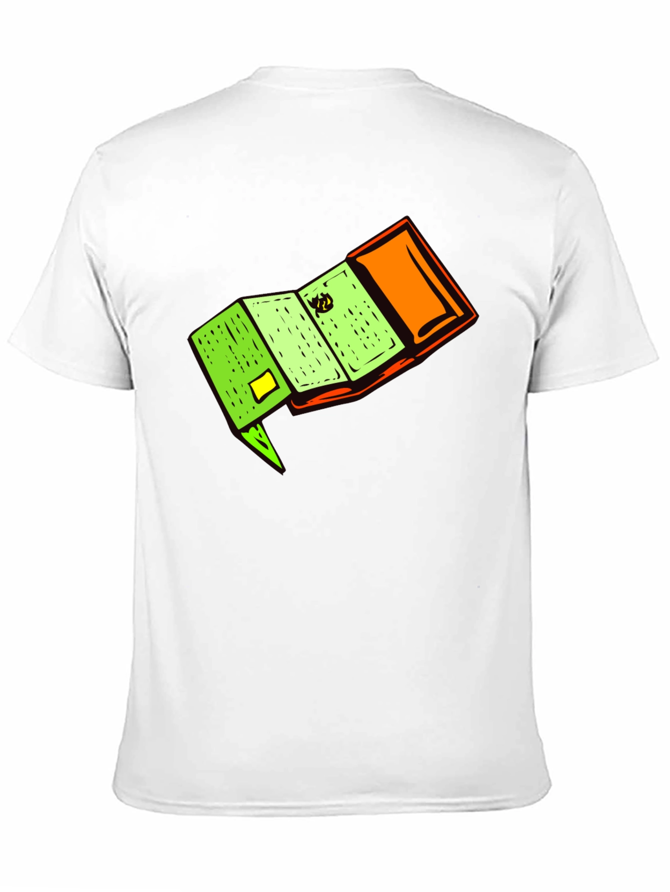 Novelty Cartoon Wallet Graphic Black T-Shirt