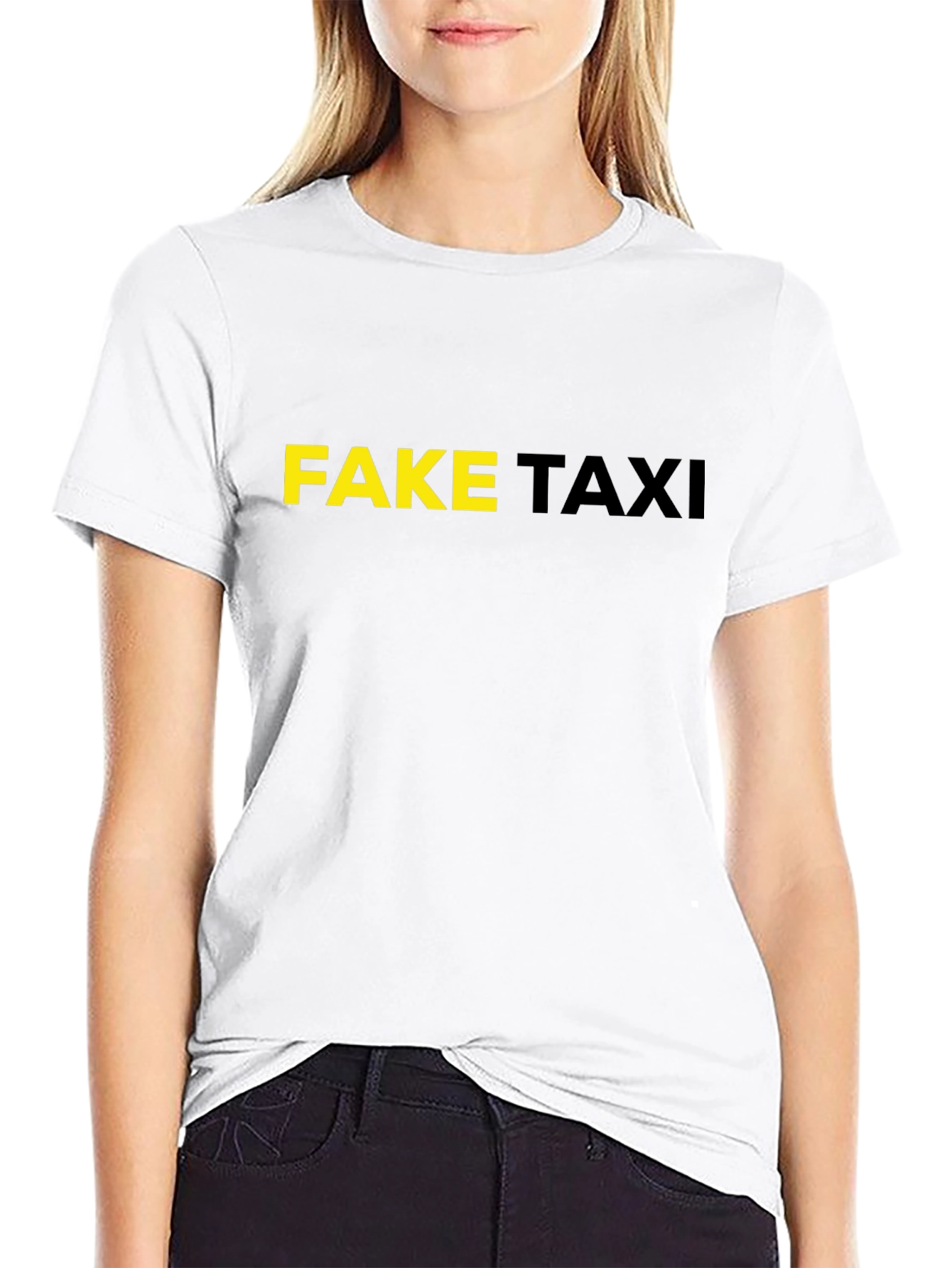 Fake Taxi Graphic Tee - Black Cotton T-Shirt