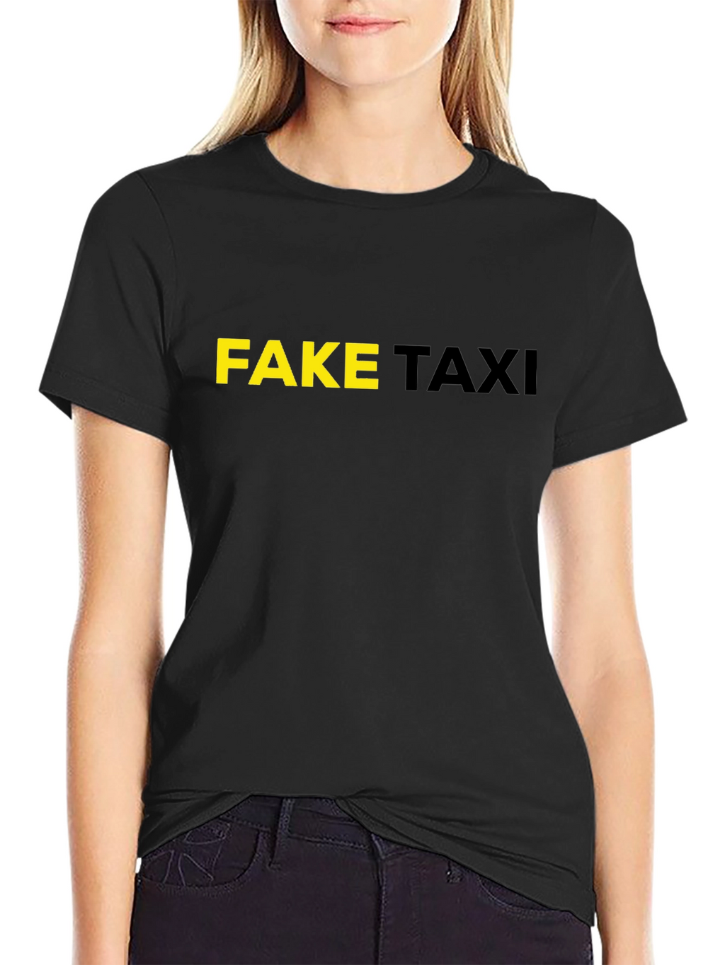 Fake Taxi Graphic Tee - Black Cotton T-Shirt