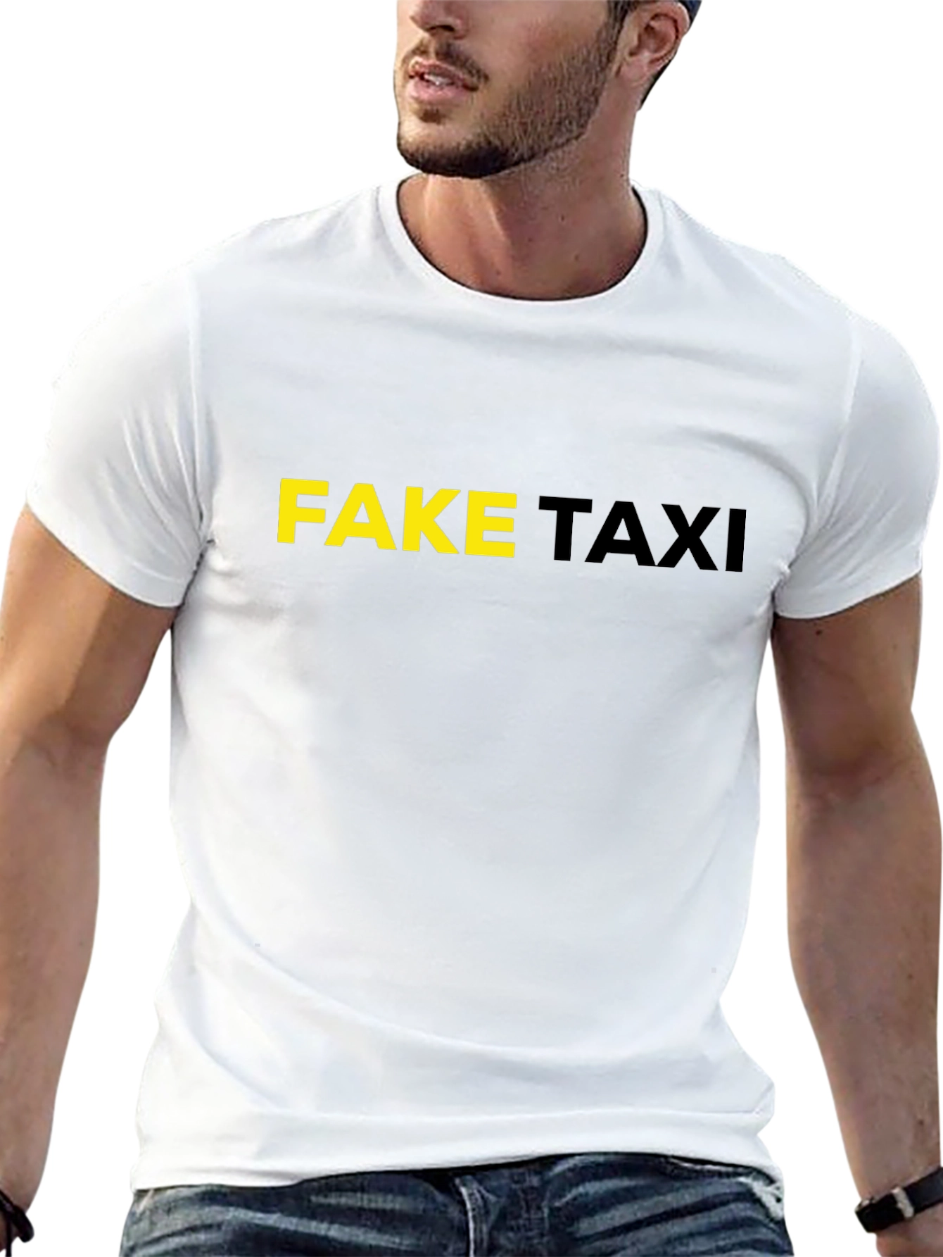 Fake Taxi Graphic Tee - Black Cotton T-Shirt