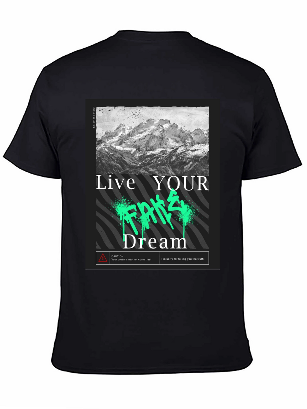 Live Your Dream Graphic T-Shirt - Black