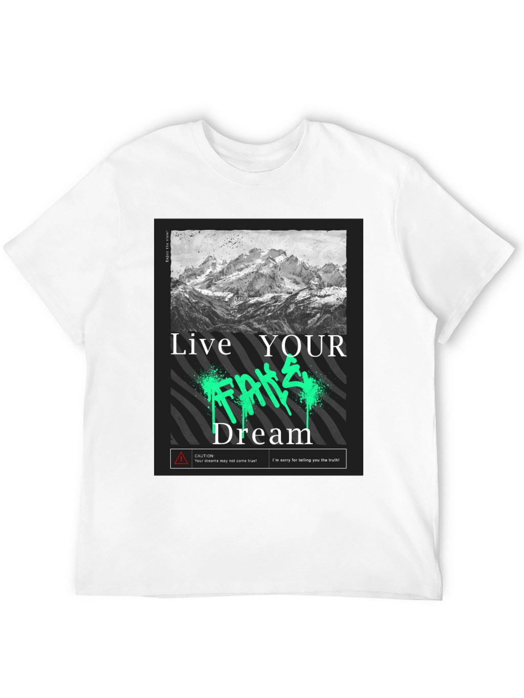 Live Your Dream Graphic T-Shirt - Black