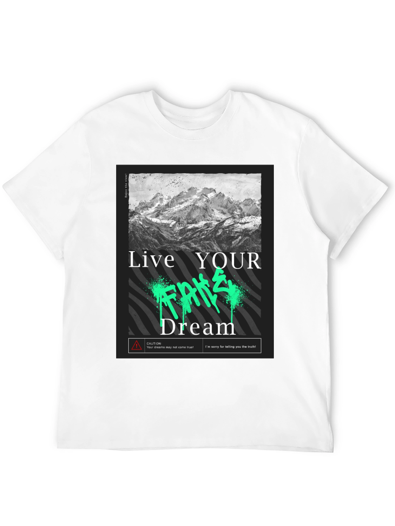 Live Your Dream Graphic T-Shirt - Black