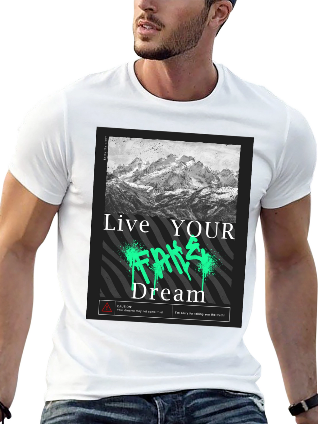 Live Your Dream Graphic T-Shirt - Black