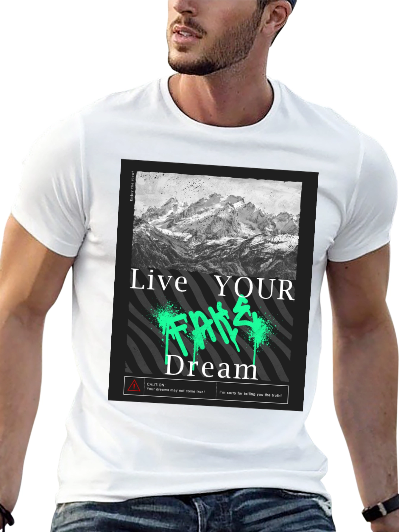 Live Your Dream Graphic T-Shirt - Black