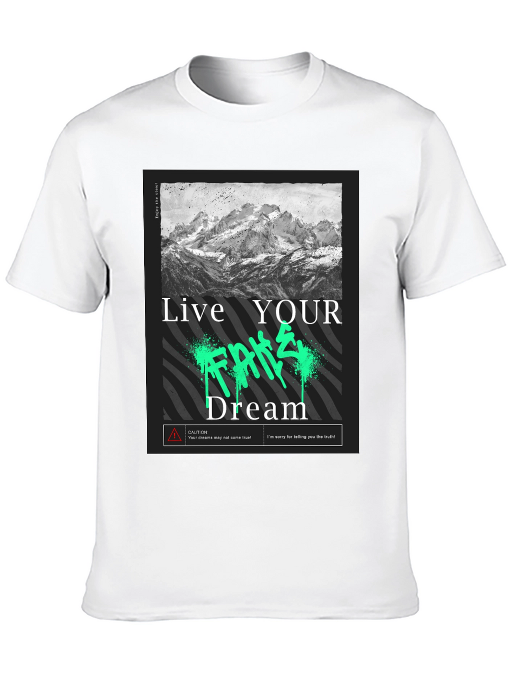 Live Your Dream Graphic T-Shirt - Black