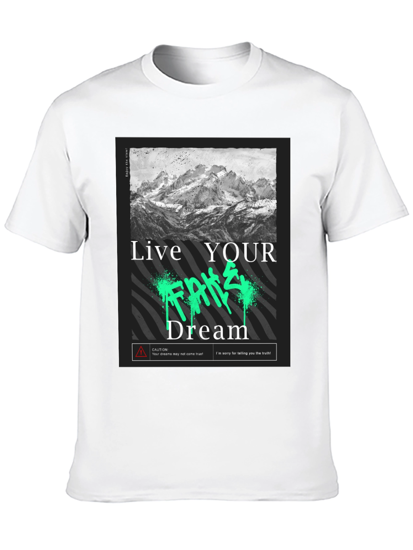 Live Your Dream Graphic T-Shirt - Black